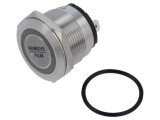 Comutator anti-vandalism E-SWITCH PVHC7 SPST 20A 250VAC IP67 LED albastru