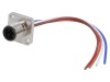Conector M12 D-Ethernet IP67 4 pini Degson Montare Panou Cablu 100mm Aurit