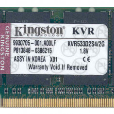 Q42. Memorie laptop KVR533D2S4/2G - Kingston 2GB DDR2 533mHz