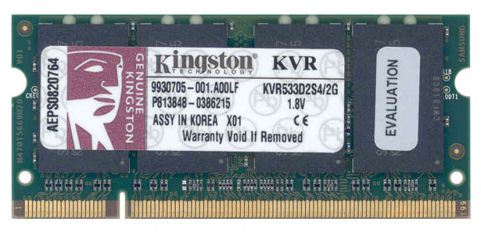 Q42. Memorie laptop KVR533D2S4/2G - Kingston 2GB DDR2 533mHz