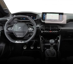 Folie Protectie Navigatie Peugeot e-208 2019-2023, Duragon, protectie Display Navigatie, silicon Transparent, Anti-zgarieturi, kit instalare