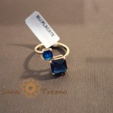 Inel placat cu aur, model geometric nou - marime 7 (diametru 1.7 cm)