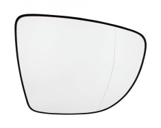 Geam oglinda Renault Captur, 03.2013-02.2020, Renault Clio IV, 10.2012-12.2019, Clio V, 08.2019-06.2023; partea Dreapta, culoare sticla crom , sticla
