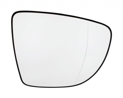 Geam oglinda Renault Captur, 03.2013-02.2020, Renault Clio IV, 10.2012-12.2019, Clio V, 08.2019-06.2023; partea Dreapta, culoare sticla crom , sticla foto