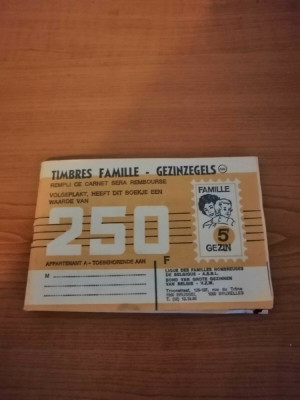 Carnet de timbre Ligue de familles de cumparare produse Belgia 525 timbre foto