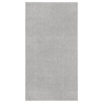 Covor cu fire scurte, gri deschis, 80x150 cm foto