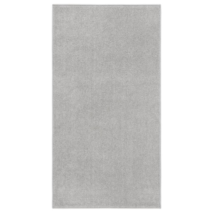 Covor cu fire scurte, gri deschis, 80x150 cm