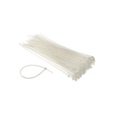 Set 100 coliere plastic albe 4.8x250 mm