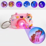 Breloc Aparat Foto cu Lumină și 8 Slide-uri Unicorn, 6x5cm, CMCLASS