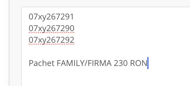 Cartele numere usoare consecutive