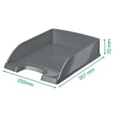 Tavita documente A4 suprapozabila plastic Leitz WOW roz metalizat