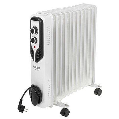 Radiator cu ulei Adler, 11 elementi, 2500 W, 3 setari de putere, selectarea automata a consumului de energie foto
