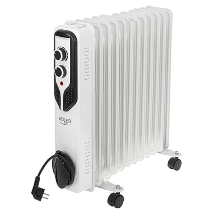 Radiator cu ulei Adler, 11 elementi, 2500 W, 3 setari de putere, selectarea automata a consumului de energie