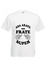 TRICOU DEDICATIE &amp;quot;ASA ARATA UN FRATE SUPER&amp;quot; toate culorile foto