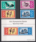 Germania 1976 - Jocurile Olimpice - Montreal, 2 serii + Colita, MNH, Nestampilat
