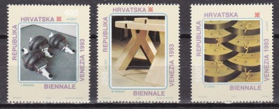 Croatia 1993 arta bienala Venetia MI 243-245 MNH w70 foto
