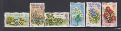 INSULELE MALVINE 1971 FLORA MI. 196-198 si 201-203 MNH foto