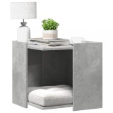 VidaXL Cutie litieră pisici gri beton 53x53x51 cm lemn prelucrat