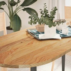 vidaXL Blat de masă maro deschis 140x60x2 cm lemn masiv de stejar oval 4009072