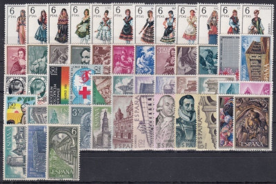 C5397 - Spania 1969 - anul complet timbre nestampilate Mnh foto