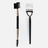 Set de Periute pentru Sprancene, 2 bucati, Dublu-cap, Negru si Auriu, CMCLASS