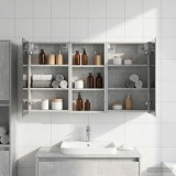 vidaXL Set dulap baie cu raft 3 pcs 110 x 10,5 x 60,5 cm Lemn compozit 3403715