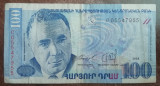 M1 - Bancnota foarte veche - Armenia - 100 dram - 1998