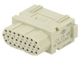 Conector ILME HDC CX 25 IBF, insert contact mamă MIXO PIN 25, 4A 600V