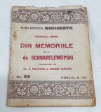 Carte de colectie anii 1900 DIN MEMORIILE D-lui SCHNABELEWOPSKI - Heinrich Heine