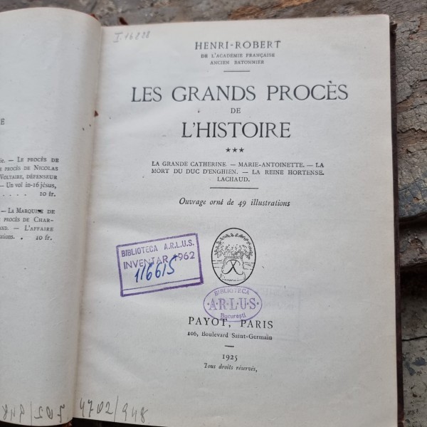 Les grands proces de lhistoire - Henri Robert tome 3