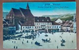 Carte postala, Brasov, Piata Ferencz Jozsef, perioada interbelica