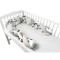 Protectie laterala, MimiNu, Pentru patut bebe, Tip Bumper impletit, Din bumbac, Din materiale certificate Oeko Tex Standard 100,