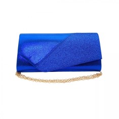 Geanta plic de seara pentru ocazii si petreceri, albastru sidefat, 26 x 12 cm, Magrot 24011