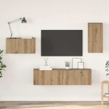 vidaXL Set comodă TV 4 pcs stejar artizanal 30.5 x 30 x 60 cm