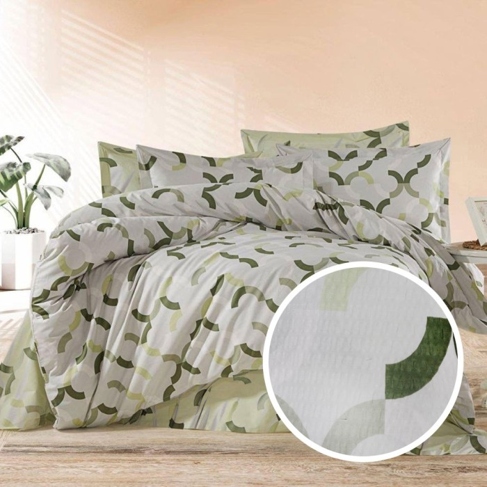 LENJERIE DE PAT CREPONATA 100% BUMBAC (CREP28) - doua persoane