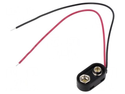Conector 6F22 cu cablu de 150mm pentru baterii 6LR61 foto