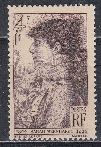 Franta 1945 - Timbre de caritate - Sarah Bernhardt, MNH