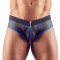Bikini Jock cu Fermoar, Negru/Albastru, L