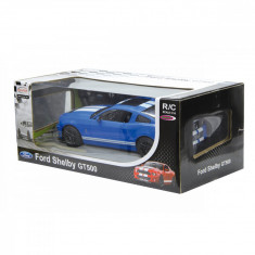 MASINA CU TELECOMANDA FORD SHELBY GT500 ALBASTRU CU SCARA 1 LA 14 SuperHeroes ToysZone foto