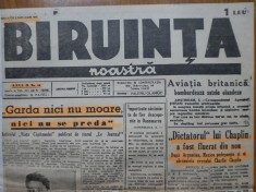 Biruinta noastra , ziar legionar, 5 ianuarie 1941, Corneliu Zelea Codreanu