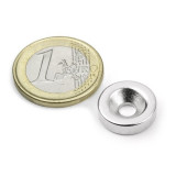 Magnet neodim disc cu gaura ingropata, &Oslash;15&amp;#215;4 mm, N35