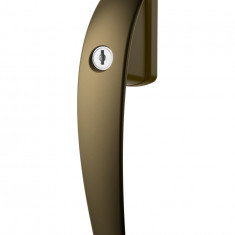 Maner fereastra cu cheie Roto Swing, lungimea patratului 43 mm, 40 Nm, cu suruburi de montaj, cu logo, culoare bronz
