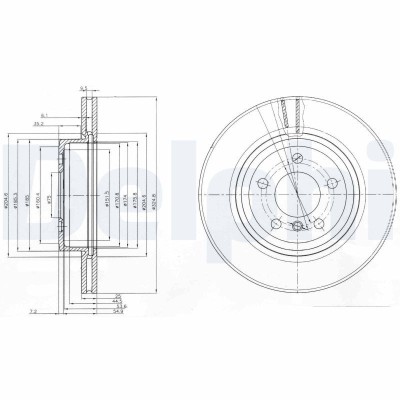 DELPHI BG3938 Disc frana foto