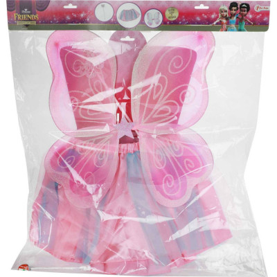 Costum Zana cu Fustita, Aripioare si Bagheta Magica Princess Friends Toi-Toys TT12146A foto