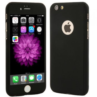 Husa FullBody MyStyle Black pentru Apple Iphone 6 Plus / Apple iPhone 6S Plus acoperire completa 360 grade cu folie de protectie gratis foto