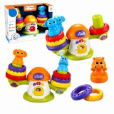 Balanță interactivă pentru bebe cu inele de stivuit, lumini, sunete și figurine, +18m, EMC ONSHOP&reg;