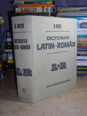 G. GUTU - DICTIONAR LATIN-ROMAN , 1983 ( 47. 000 DE CUVINTE TITLU ) # foto