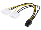 Cablu Alimentare Molex la PCIe 6pin 0.15m