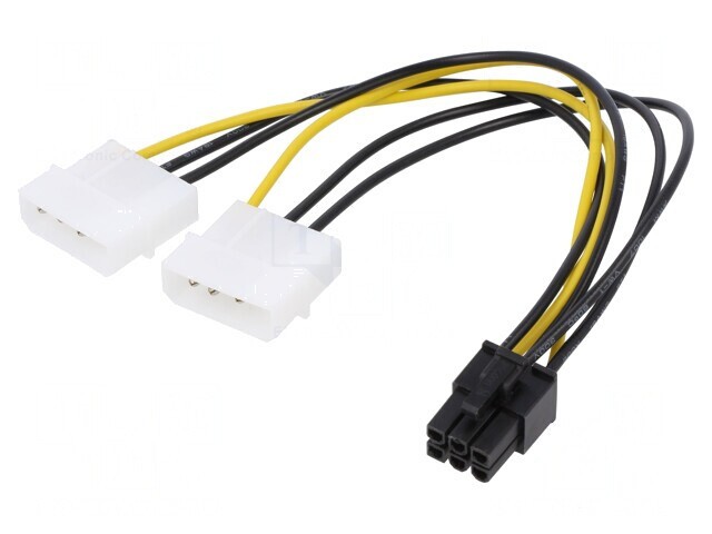 Cablu Alimentare Molex la PCIe 6pin 0.15m