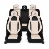 Set Huse Scaune Universale Racing, Bej cu Negru Personalizate cu Renault